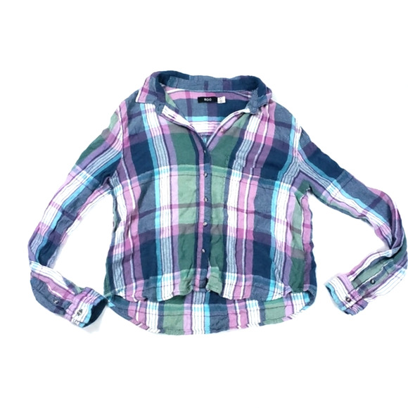BDG Tops - BDG Urban Outfitters Plaid Check lightweight Flannel Button Up Women's Size Med